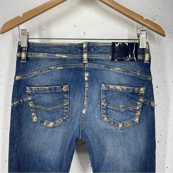 Caractere Milano Italy Women’s size 6 Gold Trim Skinny Stretch Jeans - Picture 11 of 16